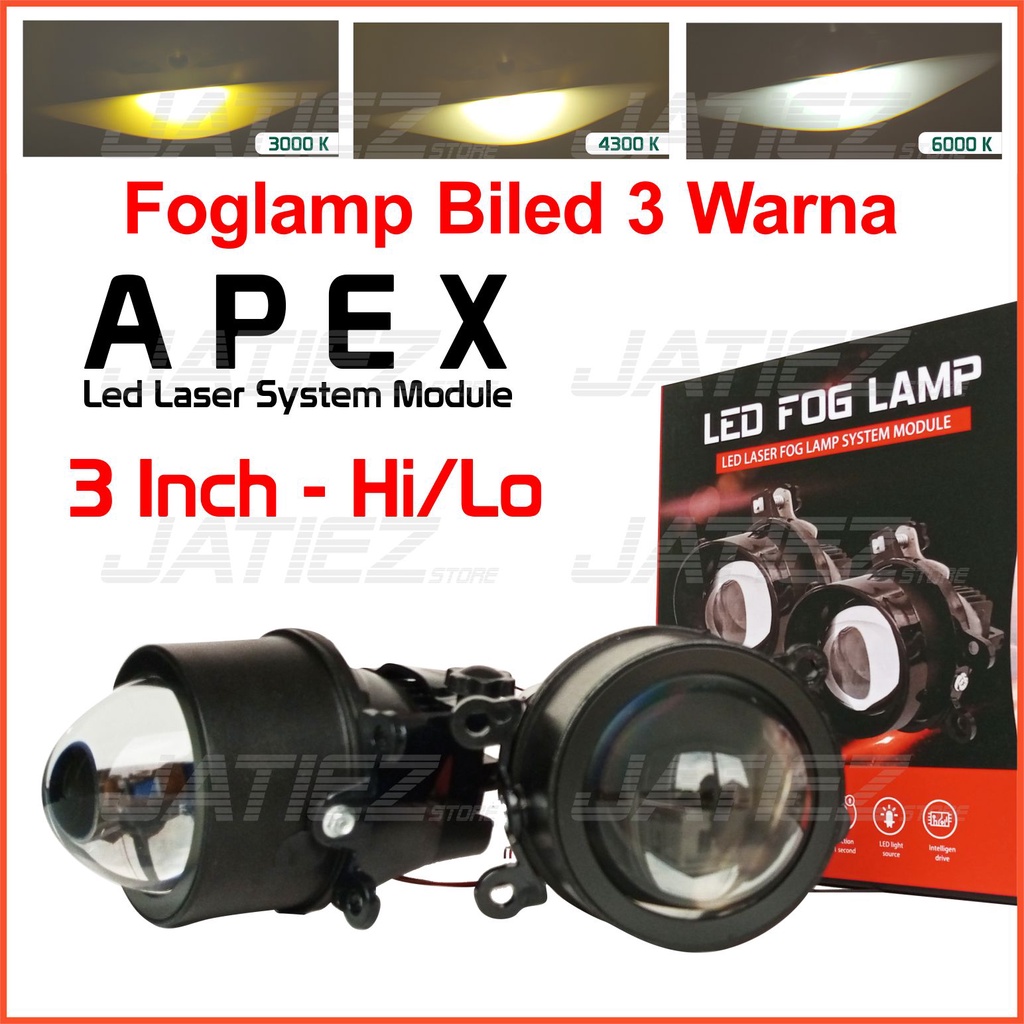 Lampu Kabut Foglamp Biled 3 inch Lampu Kabut Toyota Honda Universal