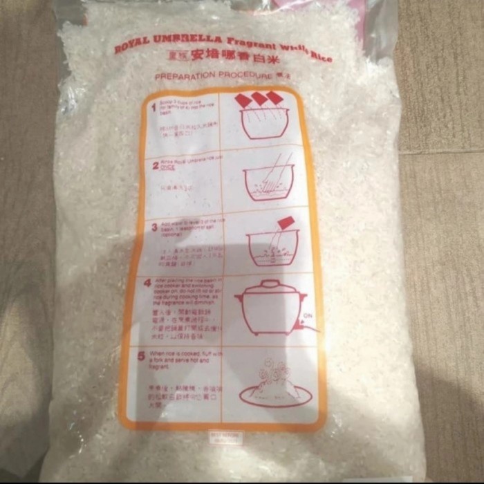 

BerasThailand Royal Umbrella 5kg Fragant White Rice 5 kg