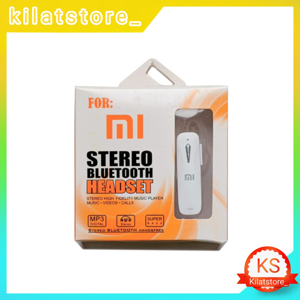 Handsfree Earphone Bluetooth 1 Kuping Suport All Smartphone and Android