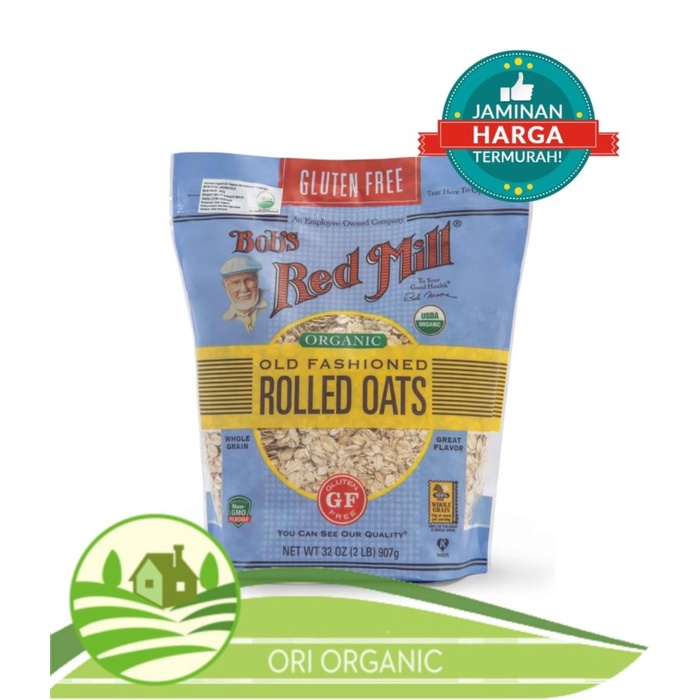 

[Ready Stock]bisa COD Bob's Red Mill Gluten Free Organic Old Fashioned Rolled Oat 907 gr