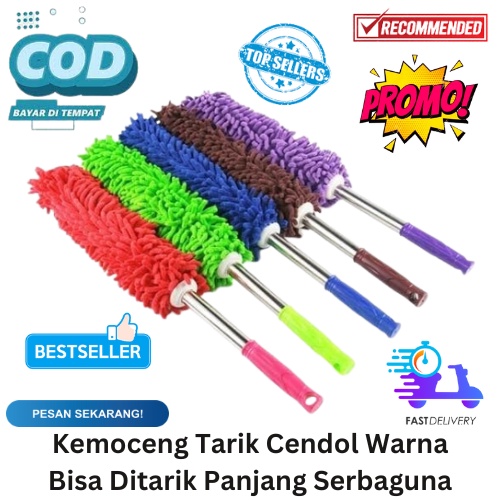 [BISA COD] PROMO Kemoceng Tarik Cendol Warna Bisa Ditarik Panjang Serbaguna Kemoceng Sapu Pembersih Debu Cendol Microfiber Kain Lap Pembersih Sapu Sikat Murah Meriah