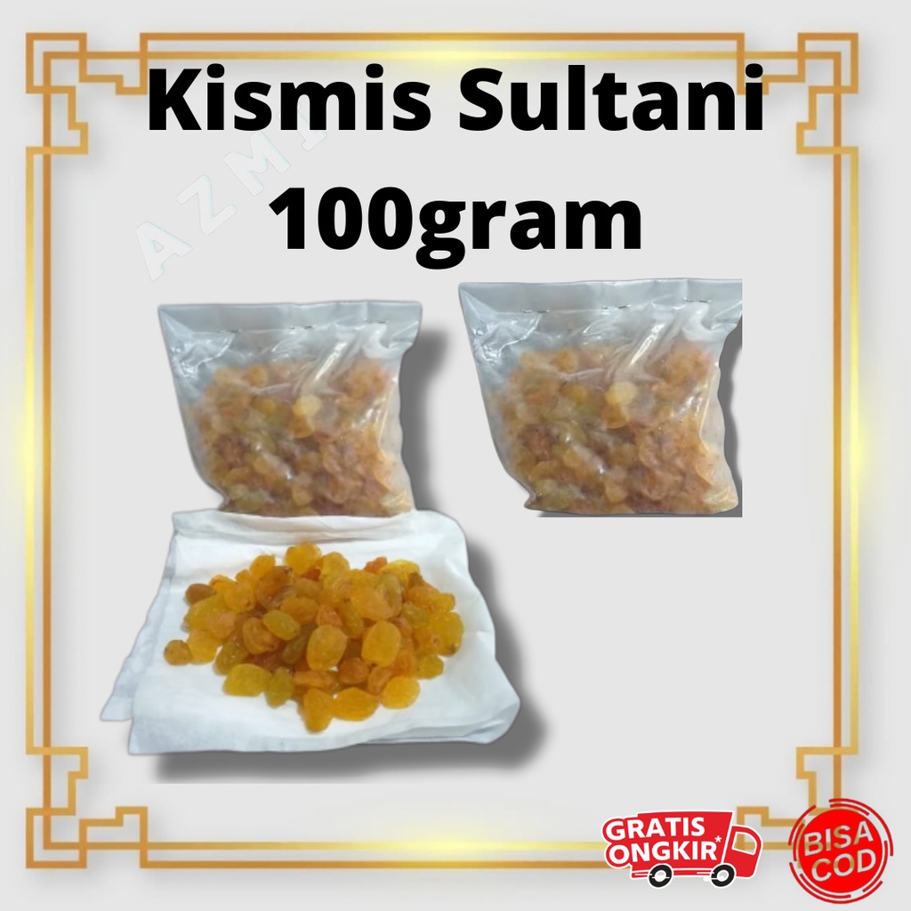 Promo Kismis Sultani Golden Raisins / Kismis Mutiara Repack 100gr