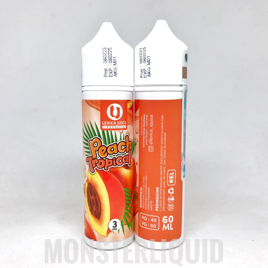 PEACH TROPICAL BY LEVICA JUICE INDONEISA 3MG 60ML