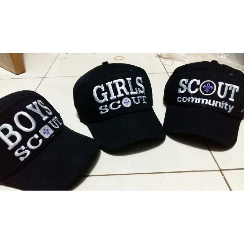 TOPI PRAMUKA BOYS SCOUT GIRLS SCOUT SCOUT COMMUNITY BAHAN TWILL