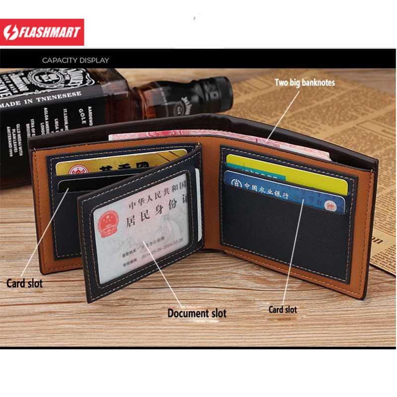 Flashmart Dompet Kulit Pria Luxury Wallet - KL017