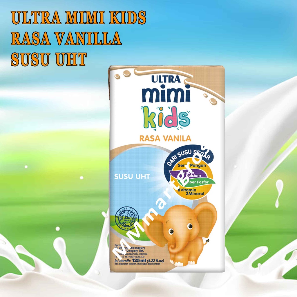Ultra Mimi Kids/ Rasa Vanilla/ Susu UHT/ Susu Anak/ 125ml