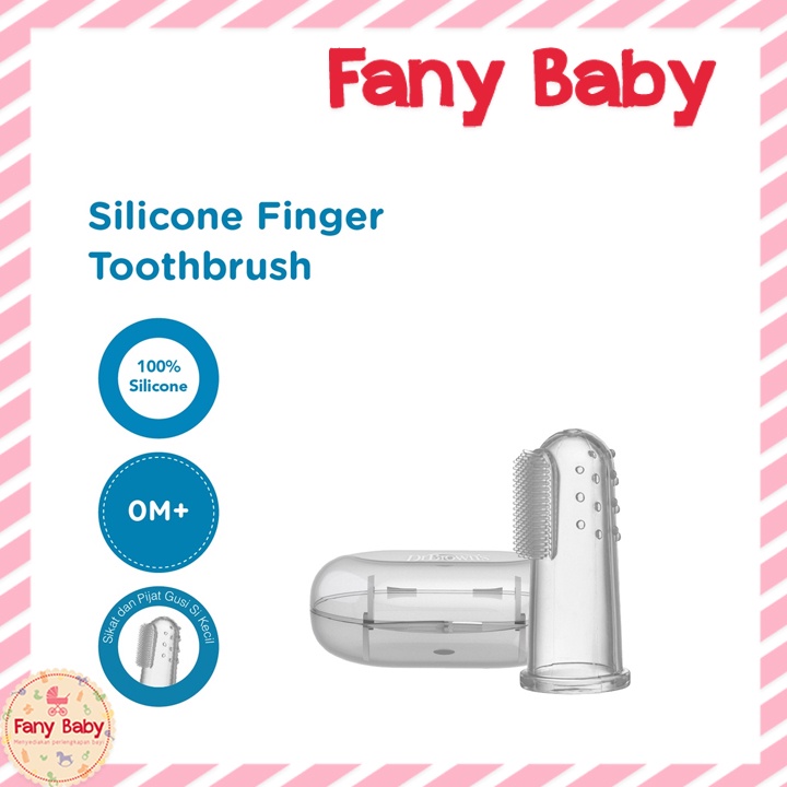 DR BROWN'S SILICONE FINGER TOOTHBRUSH WITH CASE