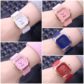 C ( C0008 ) JAM TANGAN WANITA KOREA ANALOG RUBBER DETIK BAWAH