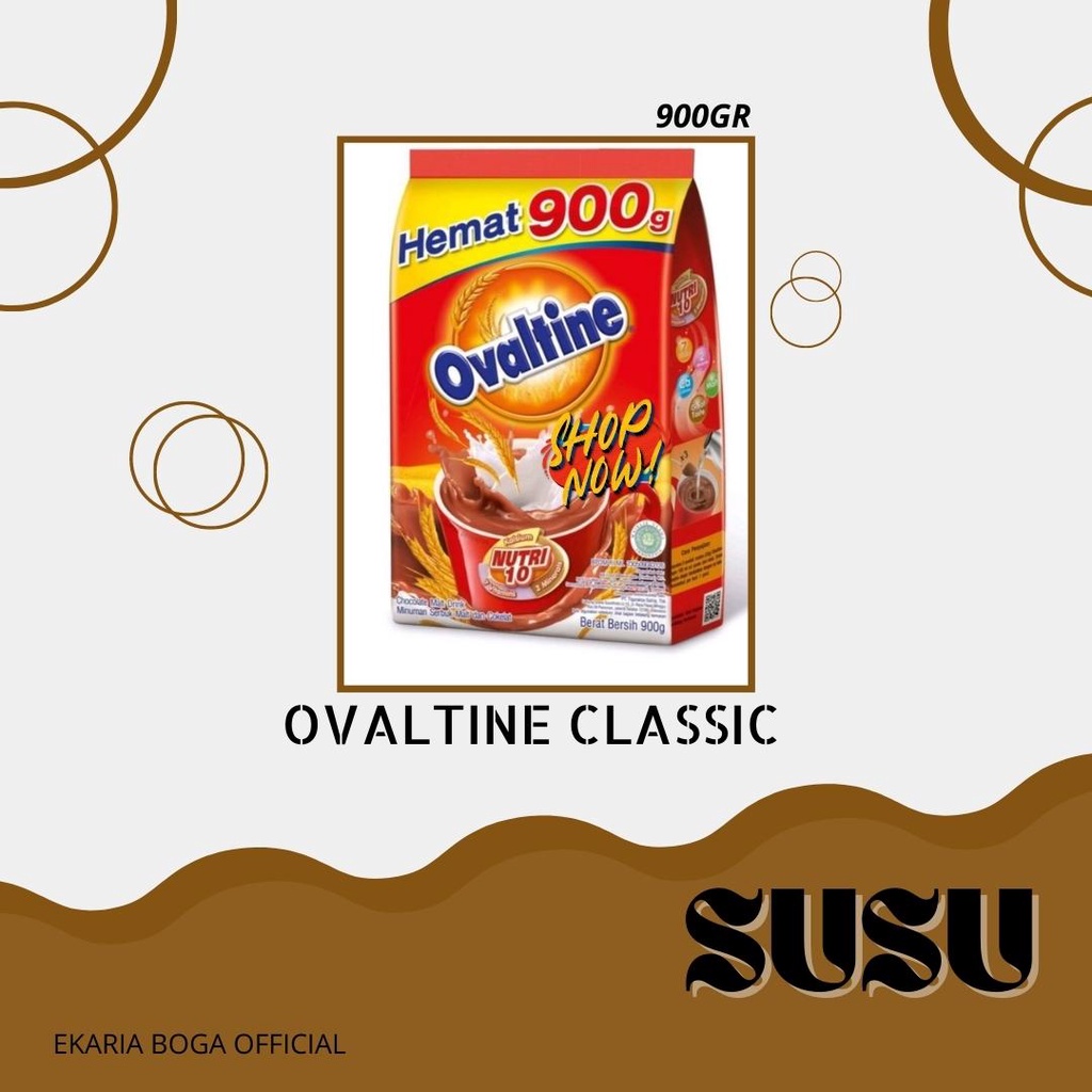 

SUSU BUBUK | BUBUK MINUMAN | OVALTINE | OVALTINE CLASSIC 900GR