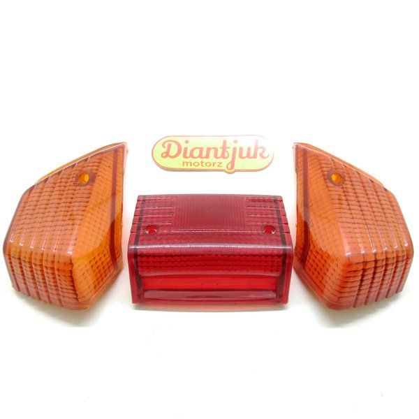 Mika Mica Kaca Lens Lampu Belakang Reteng Reting Sein Sen Stoplamp Stop Suzuki RC80 RC100 RC Bravo S
