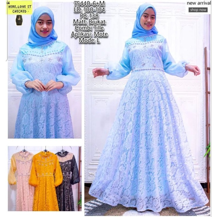 Gamis Pesta Brukat Premium Butik