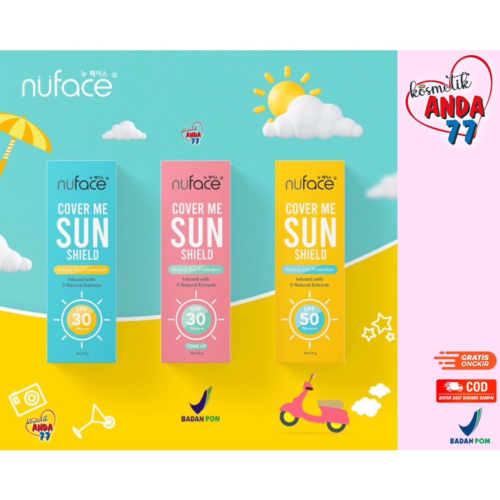 Nu face Cover Me Sun Shield | Sunscreen Nuface - Reafy kosmetik pontianak