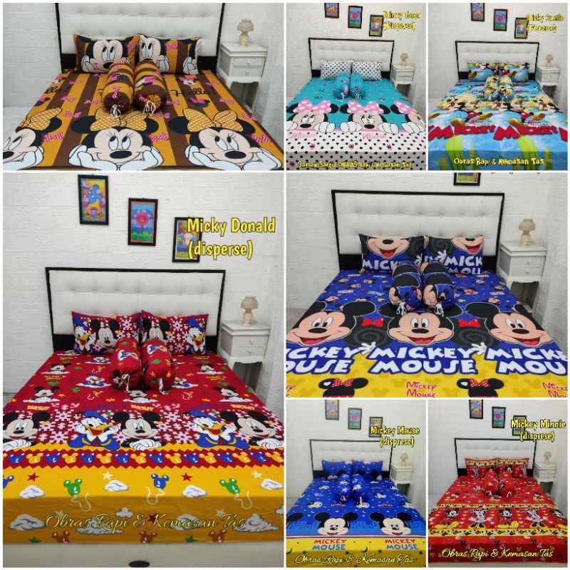 sprei karakter sprei mickey mouse seprei homemade