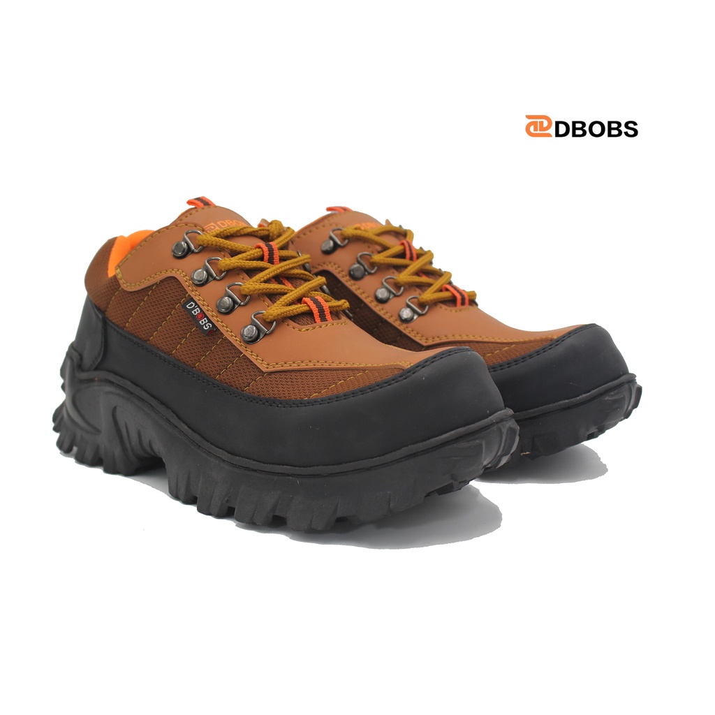 Sepatu Safety Pria - Dbobs - Safety Shoes Hiking Septi Gunung Sefty Outdoor Tracking Black Ton