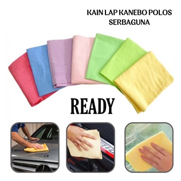 Kanebo Plas Chamois Kain Lap Serat Sintesis Polos Refill