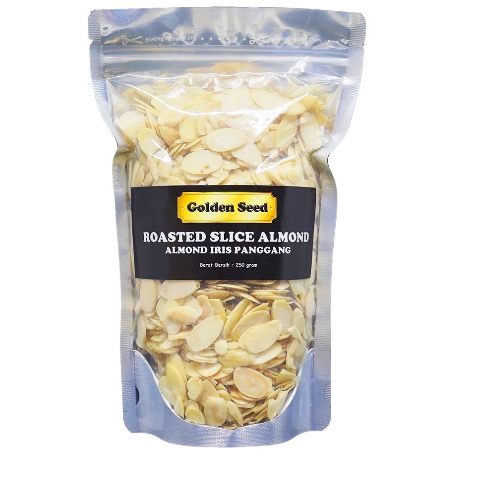 

♤ ALMOND IRIS PANGGANG 250 GRAM PREMIUM - ROASTED ALMOND SLICE 250 GR ☪