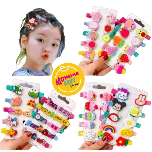 Jepitan anak 5Pcs / Set Jepit Rambut Anak Karakter 1 Set Jepitan Rambut Anak Motif Kartun Hair Clip Korea AC016 Aksesoris anak bayi