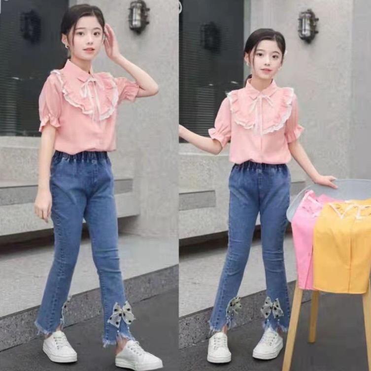 PALING DICARI Atasan anak perempuan import 5tahun - 10 th kemeja import blouse cewek baju impor polk