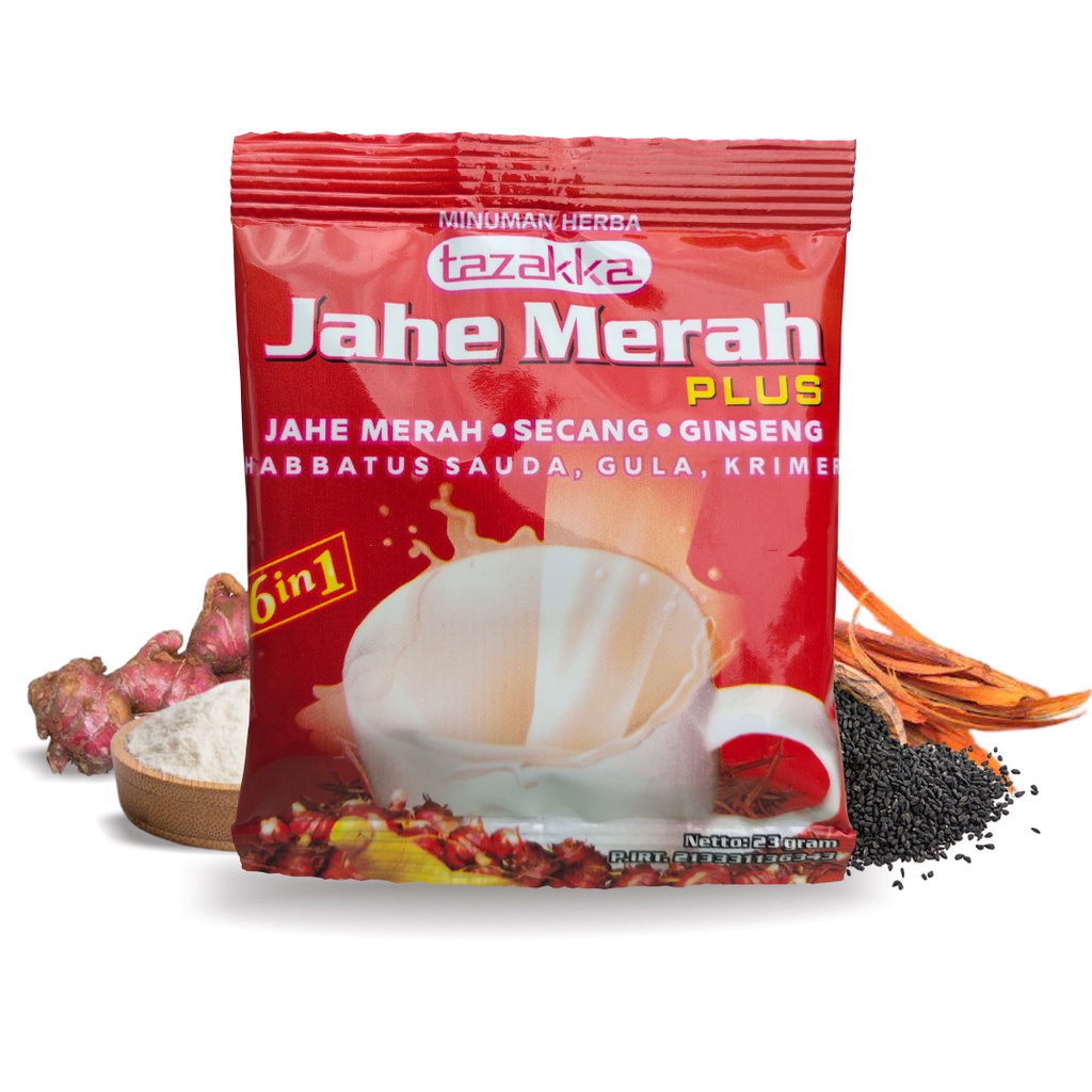 

Tazakka Jahe Merah Serbuk Minuman Plus Creamer Sachet Renceng Wedang Uwuh Penghangat Badan 6in1