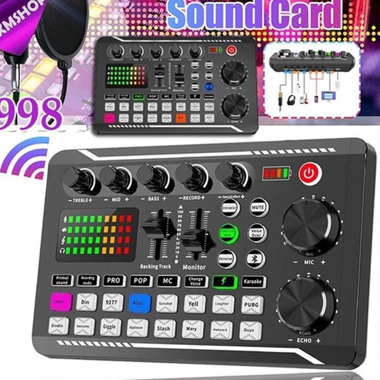 ▼ Soundcard Sound Card F998 Live Mixer Audio Broadcast Recording / Live Soundcard v8 Soundcard v8s M