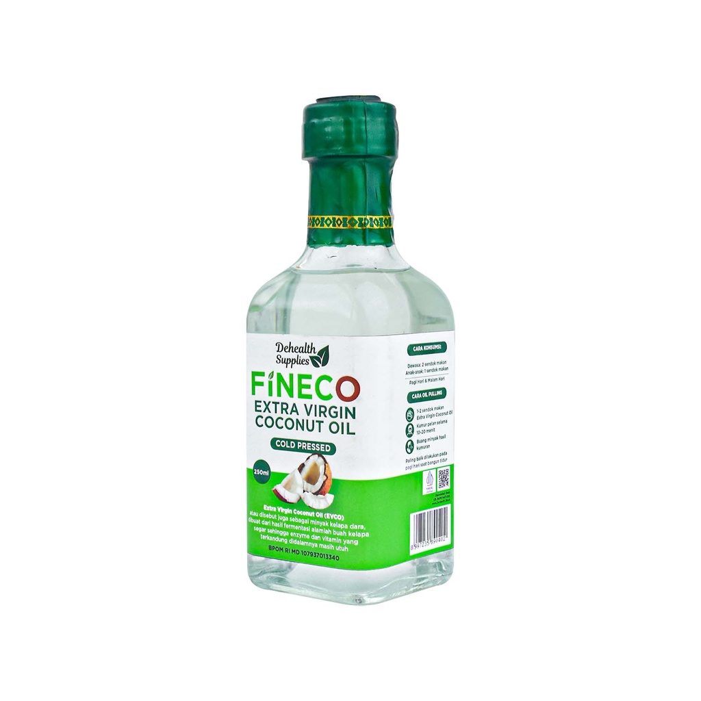 Dehealth Supplies Fineco Extra Virgin Coconut Oil 250 Ml