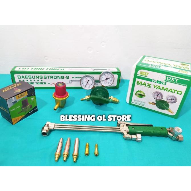 Paket Regulator+Cutting Torch/Regulator Hp Solid/Regulator Oxygen