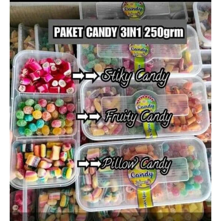 

PAKET PERMEN CANDY LEBARAN 3IN1 250 GR