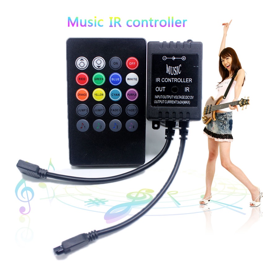 LED Strip Controller 12-24V Sensor Suara Lampu Lamp Cahaya Sinar RGB - Suara