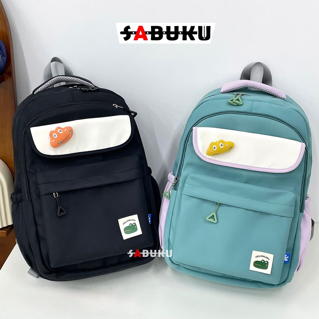 Tas Ransel Backpack Pria Wanita Fashion Korea Tas Sekolah Anak  SD SMP SMA Tas Punggung Pria Kekinian Terbaru - 284