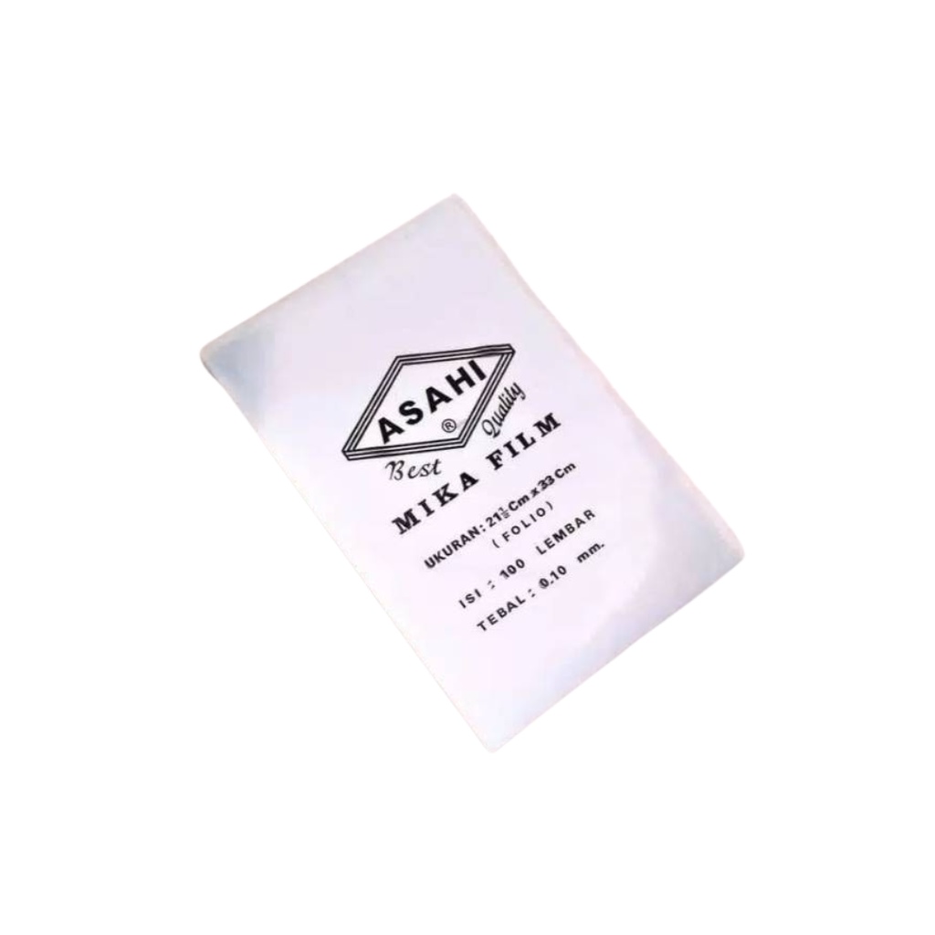 

RB Mika Jilid Film Asahi Folio/A4 Bening 0.10 mm (100 Lembar) atk