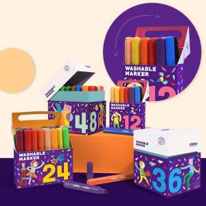 

Mideer Washable Marker isi 12 Mainan Edukasi Anak MD4069