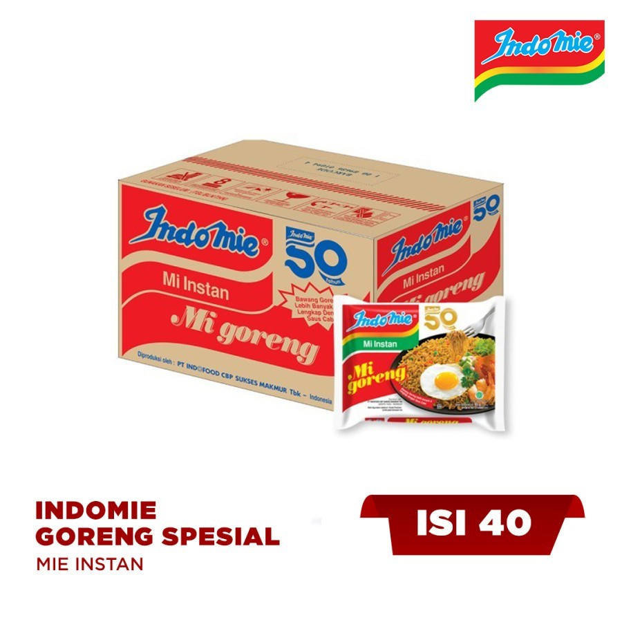 

Indomie Goreng / Kari Ayam / Rendang / Ayam Bawang / Ayam Spesial / Soto Mie - 1 Dus Isi 40 Pcs