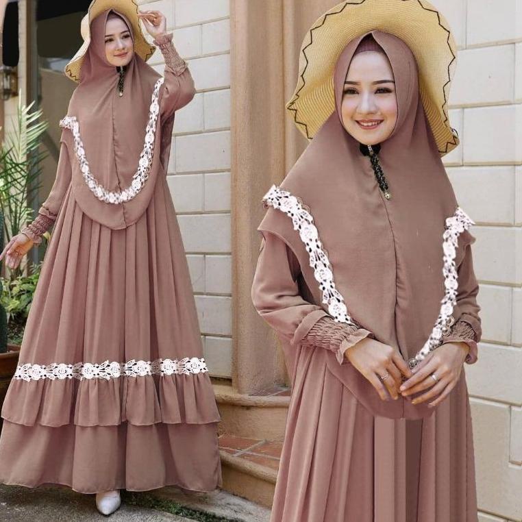 TERLARIS gamis syari terbaru | embun syari gamis set hijab | pakaian muslim wanita terlaris| gamis s