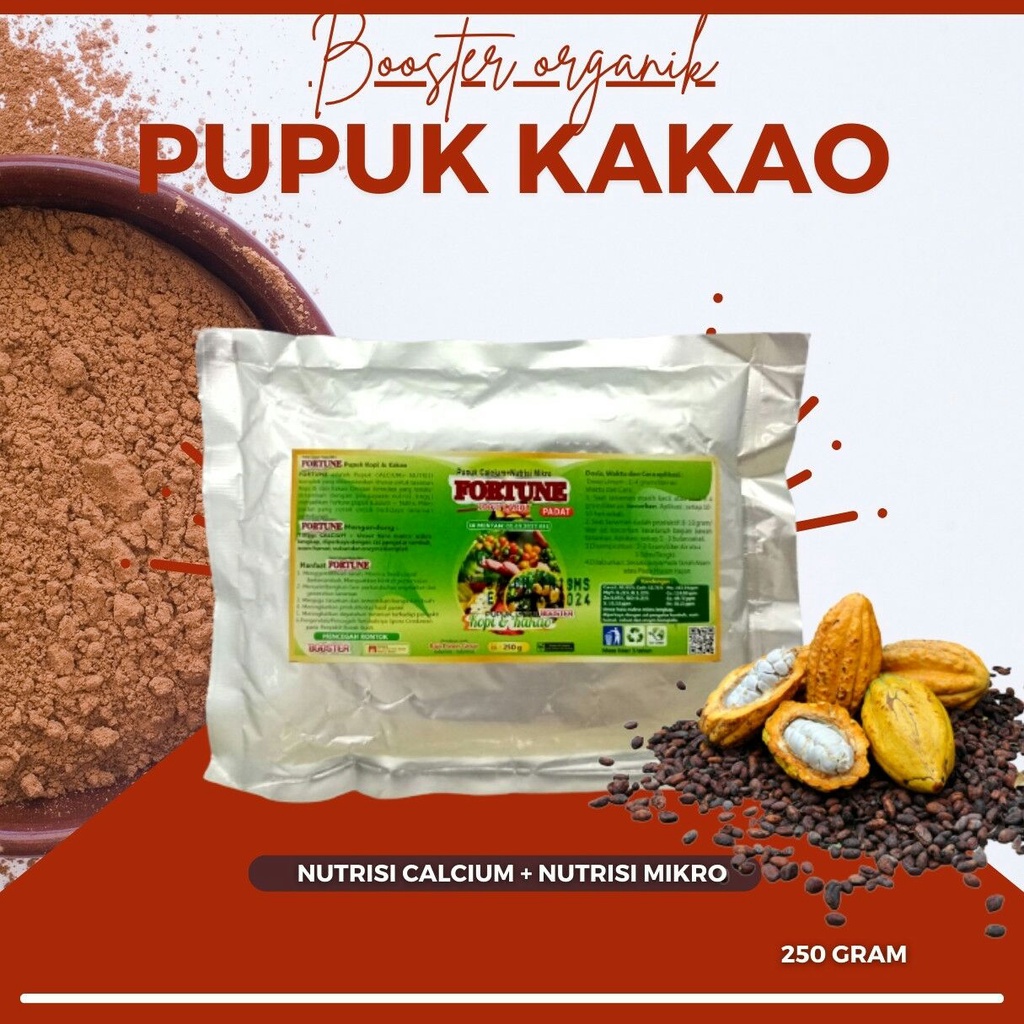 Pupuk Organik Pelebat Buah Coklat, Booster Kakao Perangsang Buah Kakao, Pupuk Pelebat Buah Kakao