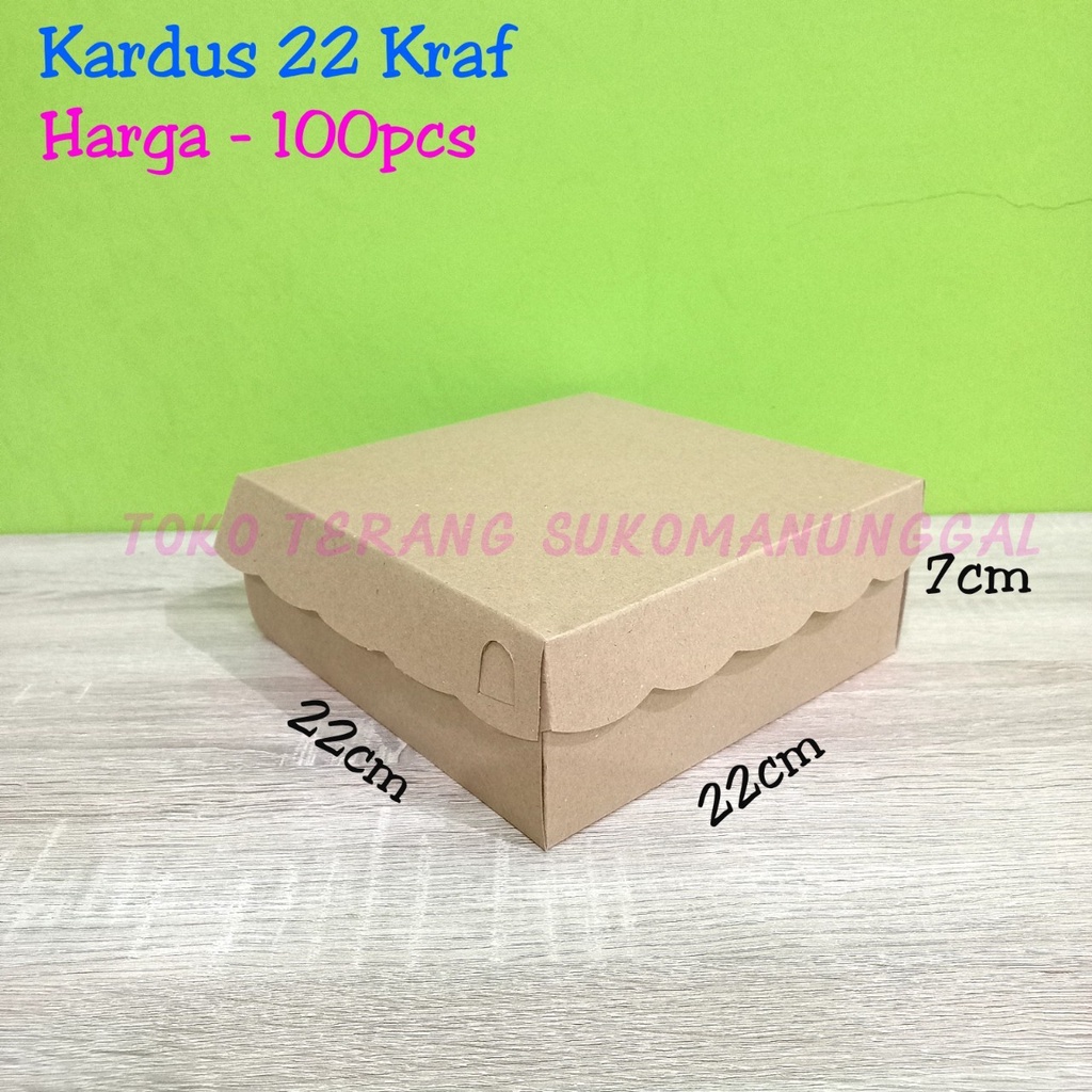 

Kardus coklat 22x22 kraf 350gsm kardus nasi coklat