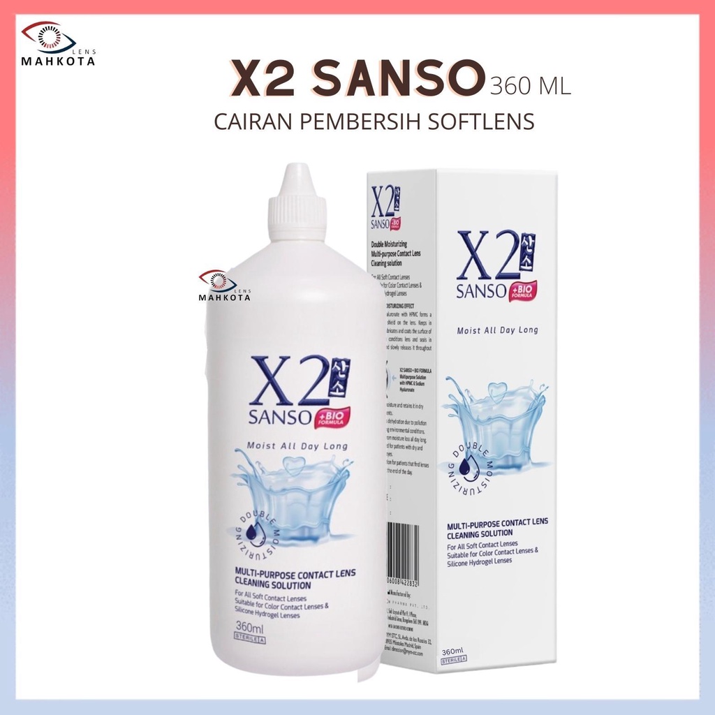 CAIRAN SOFTLENS X2 SANSO 360ML / AIR SOFTLENS / CAIRAN PEMBERSIH SOFTLENS 360 ML