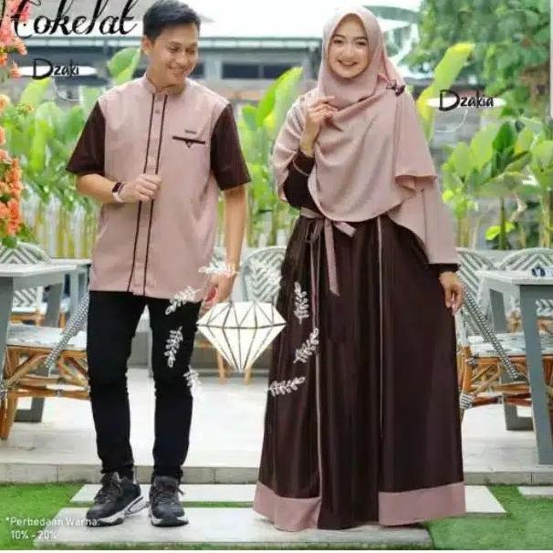 Gamis Couple zakia / gamis couple pasangan dress kondangan suami istri HARGA BERSAHABAT