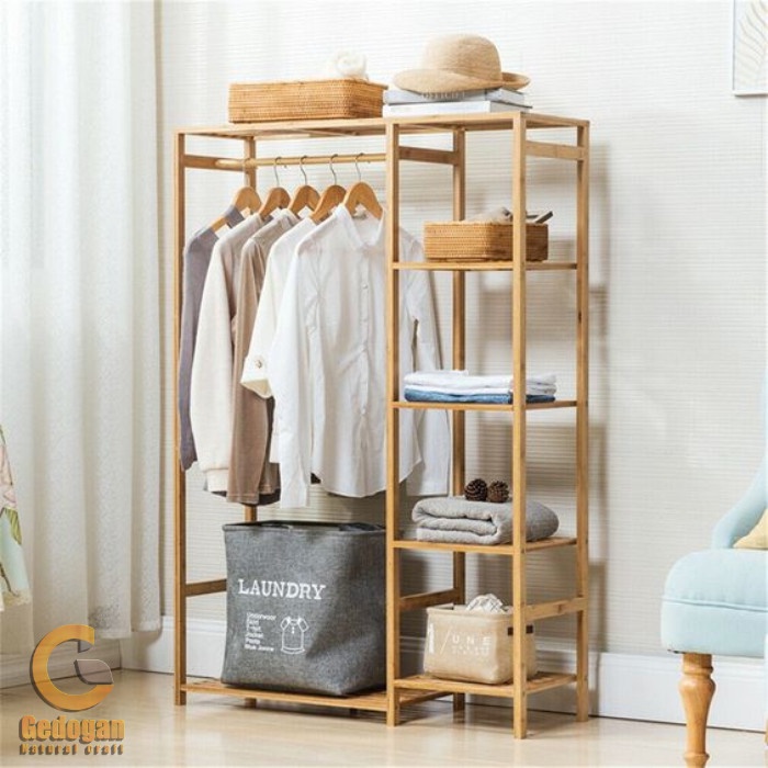 Stand Lemari Atau Rak Baju Kayu Stand Hanger Gantungan Baju Minimalis Kayu