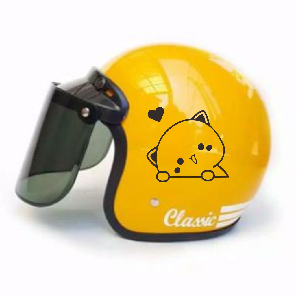 Cutting Stiker Sticker Helm Bogo Mochi Lucu/Stiker Helm Lucu