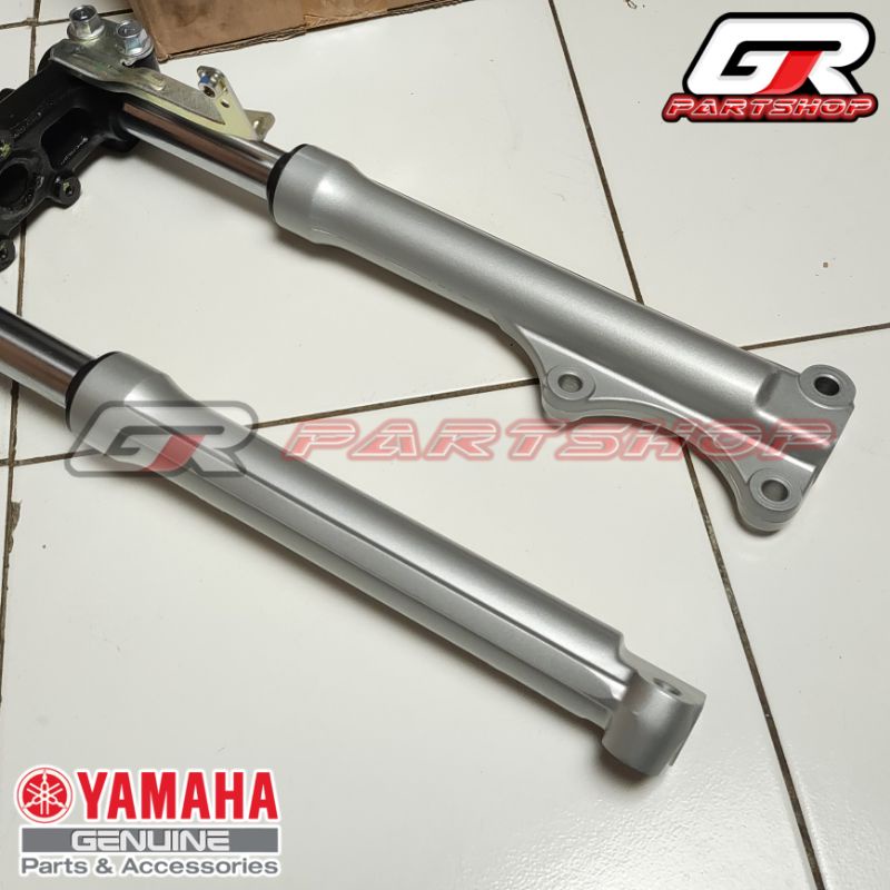 segitiga + shokbreaker set depan silver mio smile soul fino ori ygp original yamaha shok breker shokbreker segitiga garpu