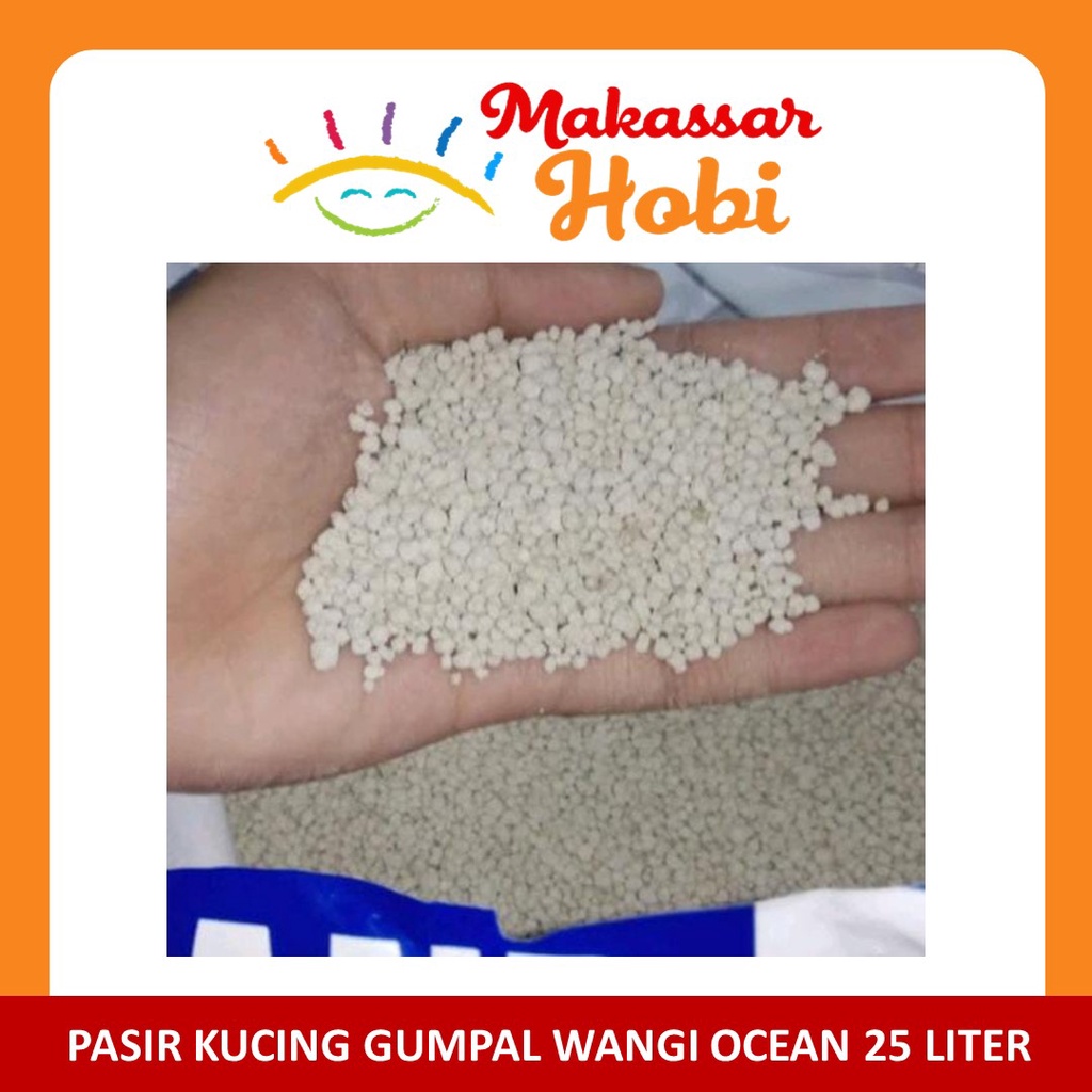 Pasir Kucing Gumpal Wangi Murah OCEAN 25L 25 L Liter Bentonite Harum