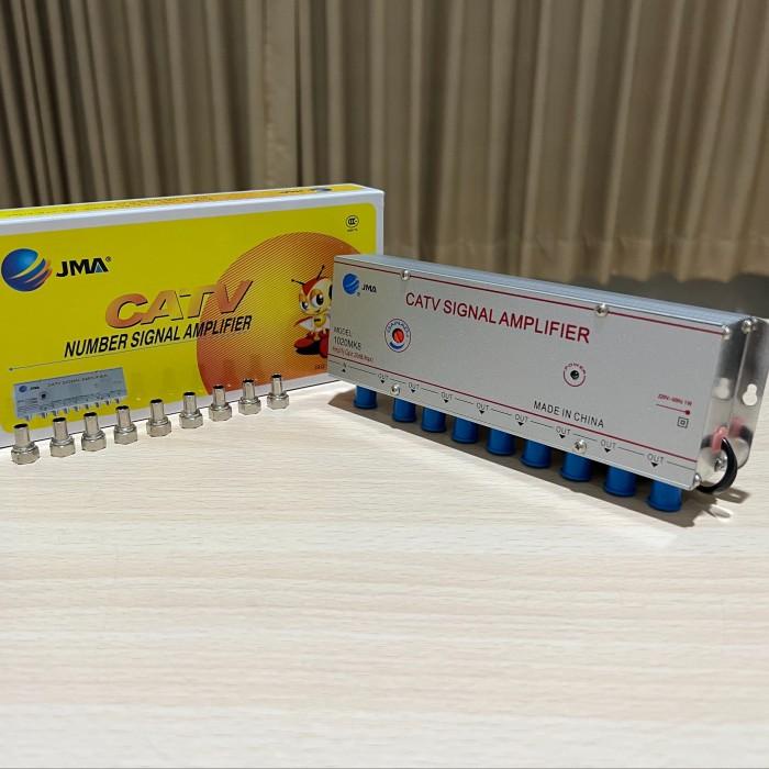 BOOSTER ANTENA TV SPLITTER SIGNAL AMPLIFIER 8 WAY 20 DB JMA-1020MK8
