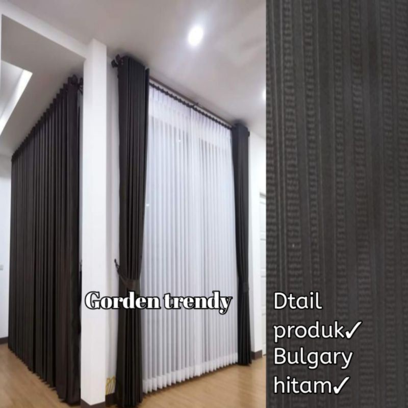 GORDEN PINTU BESAR/ TIRAI JENDELA UKURAN JUMBO/ GORDYN BLACKOUT, 12 GELEMBUNG