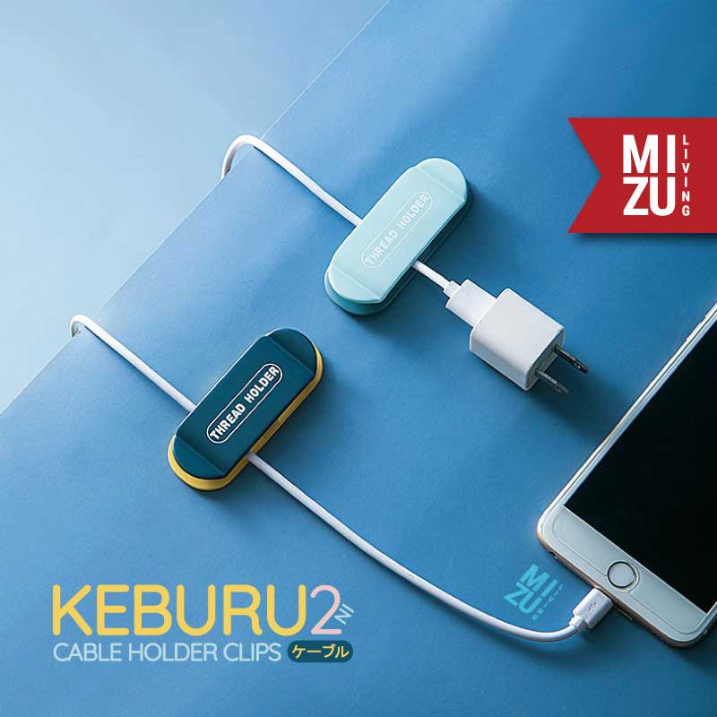 MIZU KEBURU-NI Cable Holder Clips Self Adhesive Cord Holder Cable Organizer Clips Klip Kabel Tempel