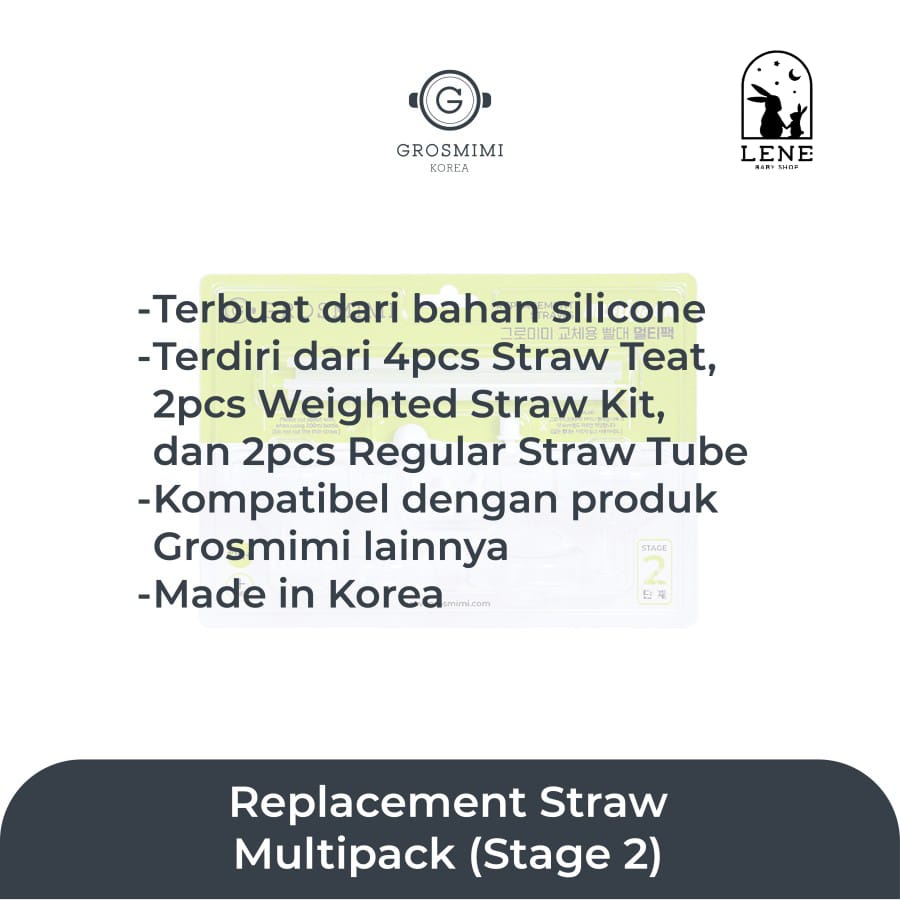 Grosmimi Replacement Straw Multipack Stage 2