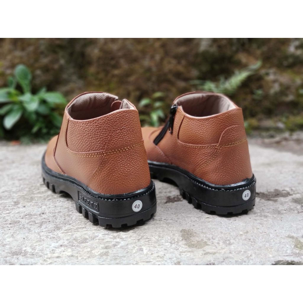 Sepatu Safety Pria King Kulit Asli Model Resleting