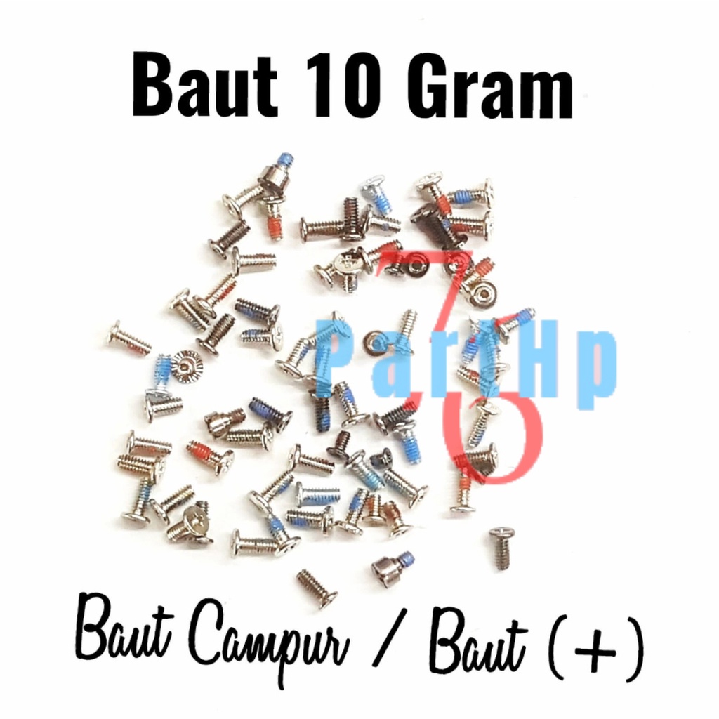 Baut Hp + Plus Bunga Ukuran Campuran 1 Bungkus Berat 0.3gr 0.5gr 10gr - 0.3gr