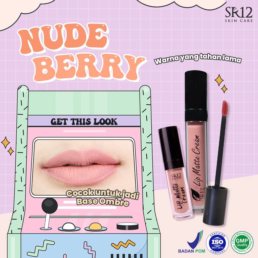 TERLARIS..!! SR12 LIP MATTE CREAM BPOM / LIPSTIK MATTE MAKE UP / BEBAS PARABEN , TAHAN LAMA &amp; RINGAN