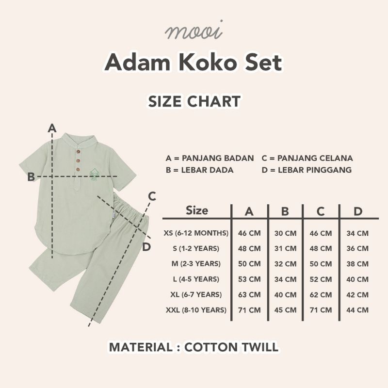 COD Baju Koko Mooi Adam Rafa Koko Set Setelan Koko Anak 1 sampai 10 tahun