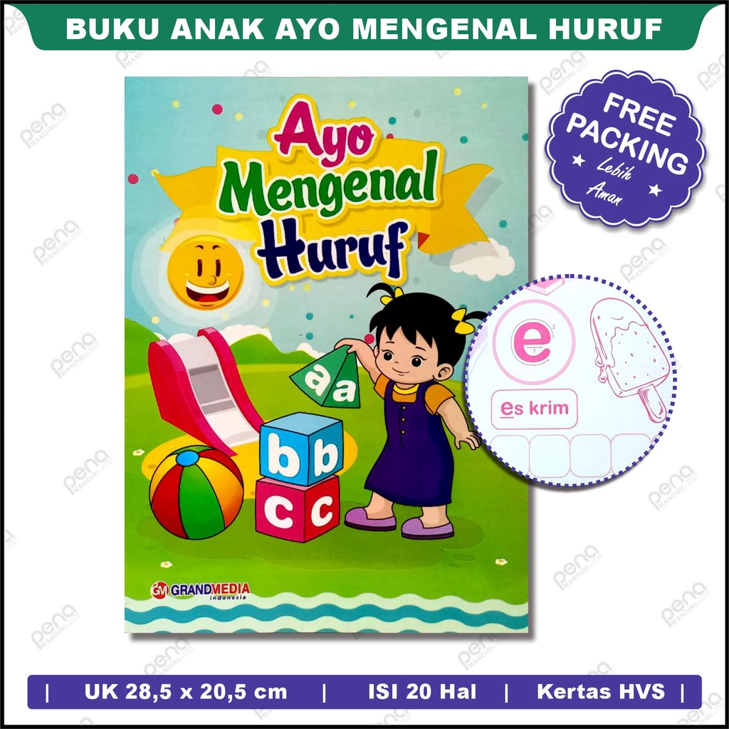 Buku Anak Ayo Mengenal Huruf Ukuran Besar